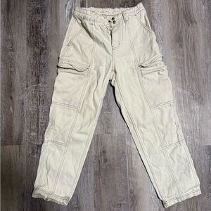 PacSun Women's Cream Cargo Jeans
